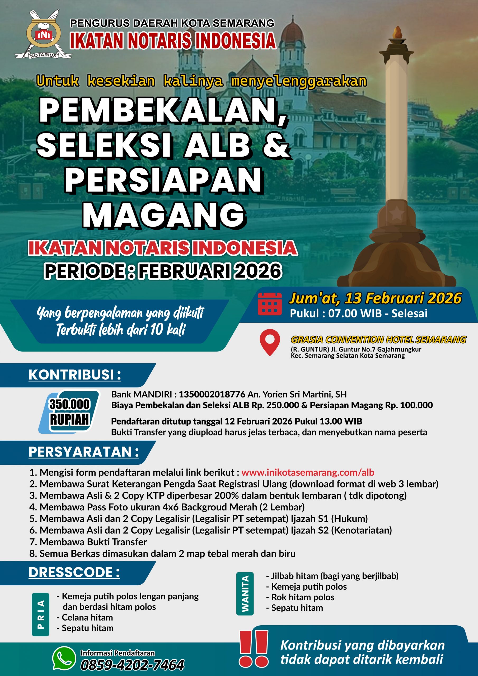 SELEKSI ALB PENGDA KOTA SEMARANG IKATAN NOTARIS INDONESIA