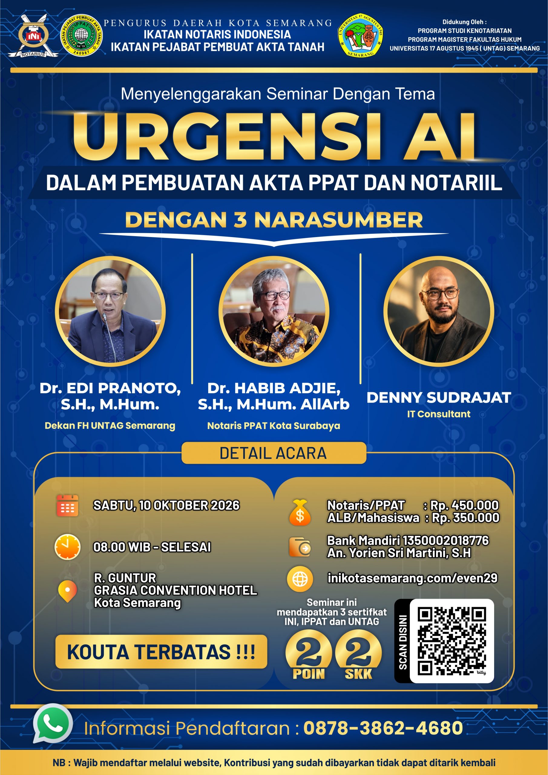 Seminar Urgensi AI Dalam Pembuatan Akta PPAT dan NOTARIIL